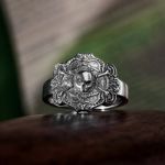 Bortwide "Gothic Style" Skull Design Sterling Silver Ring