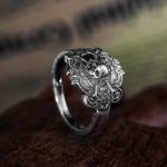 Bortwide "Gothic Style" Skull Design Sterling Silver Ring