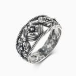 Bortwide "Flowers Bloom" Sterling Silver Women's Band