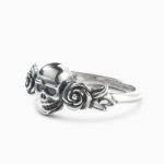 Bortwide "Rose Flower" Skull Sterling Silver Ring