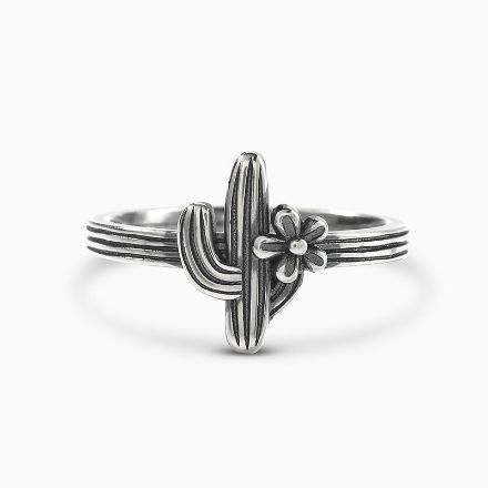 Bortwide "Desert Cactus" Flower Sterling Silver Ring