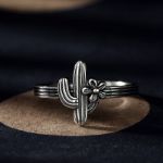 Bortwide "Desert Cactus" Flower Sterling Silver Ring