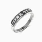 Bortwide "Moon Phase" Sterling Silver Dainty Ring