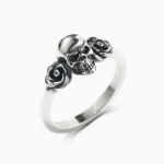 Bortwide "Skull and Roses" Sterling Silver Ring