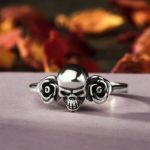 Bortwide "Skull and Roses" Sterling Silver Ring