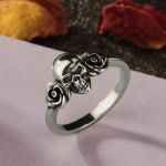 Bortwide "Skull and Roses" Sterling Silver Ring