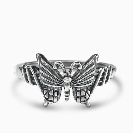 Bortwide Butterfly Design Sterling Silver Ring