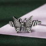 Bortwide Butterfly Design Sterling Silver Ring