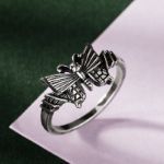 Bortwide Butterfly Design Sterling Silver Ring