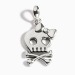 Bortwide "Girl Skull" Sterling Silver Charm