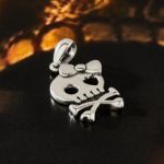 Bortwide "Girl Skull" Sterling Silver Charm