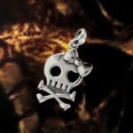 Bortwide "Girl Skull" Sterling Silver Charm