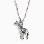 Bortwide "African Giraffe" Sterling Silver Necklace