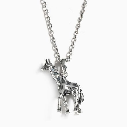 Bortwide "African Giraffe" Sterling Silver Necklace