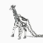 Bortwide "African Giraffe" Sterling Silver Necklace