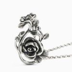 Bortwide "Rose" Flower Sterling Silver Necklace