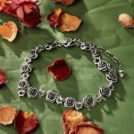 Bortwide "Roses" Flower Sterling Silver Bracelet (195mm)