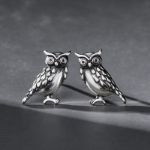 Bortwide "Wisdom Owl" Sterling Silver Earrings