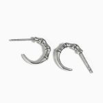 Bortwide "Punk Claw Horn" Sterling Silver Earrings