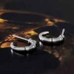 Bortwide "Punk Claw Horn" Sterling Silver Earrings