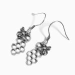 Bortwide "Bee on the Honeycomb" Sterling Silver Earrings