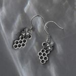 Bortwide "Bee on the Honeycomb" Sterling Silver Earrings