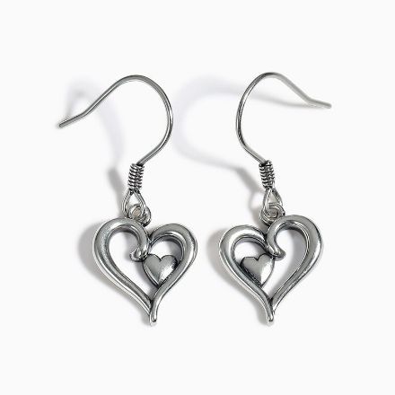 Bortwide "Joy of My Heart" Sterling Silver Earrings