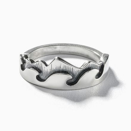 Bortwide "Mountain and Wave" Sterling Silver Ring