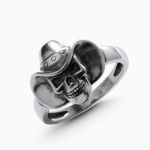 Bortwide "Cowboy" Skull Sterling Silver Ring