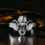 Bortwide "Cowboy" Skull Sterling Silver Ring