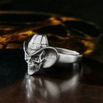 Bortwide "Cowboy" Skull Sterling Silver Ring