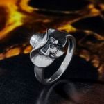 Bortwide "Cowboy" Skull Sterling Silver Ring