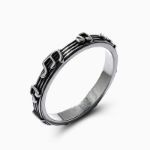 Bortwide "Music Notes" Sterling Silver Eternity Band