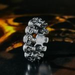 Bortwide "Phantom" Skull Sterling Silver Band