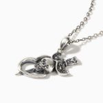 Bortwide "Skeleton" Biker Sterling Silver Necklace