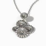 Bortwide "Daisy Bouquet" Flower Sterling Silver Necklace