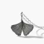 Bortwide Leaf Design Sterling Silver Necklace