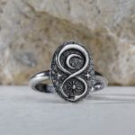 Bortwide "Celestial" Ouroboros Sterling Silver Ring