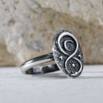 Bortwide "Celestial" Ouroboros Sterling Silver Ring