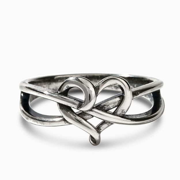 Bortwide "Intertwined Heart" Sterling Silver Ring