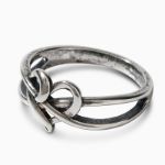 Bortwide "Intertwined Heart" Sterling Silver Ring