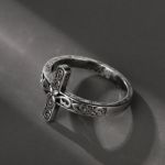 Bortwide "Flower" Cross Sterling Silver Ring