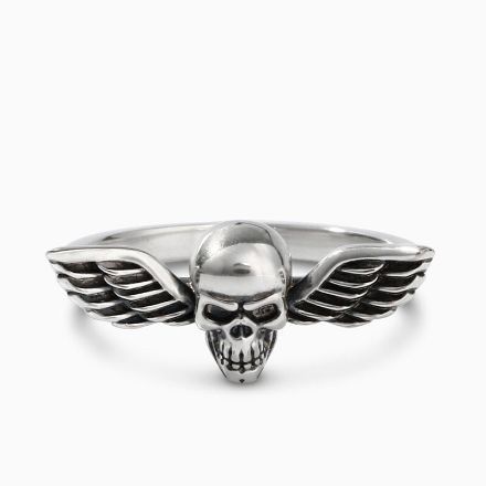 Bortwide "Angelic Skull" Sterling Silver Ring