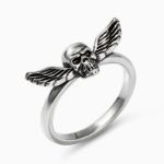 Bortwide "Angelic Skull" Sterling Silver Ring