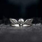 Bortwide "Angelic Skull" Sterling Silver Ring