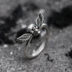 Bortwide "Angelic Skull" Sterling Silver Ring