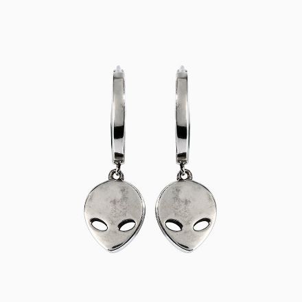 Bortwide "Cyber Alien" Sterling Silver Earrings