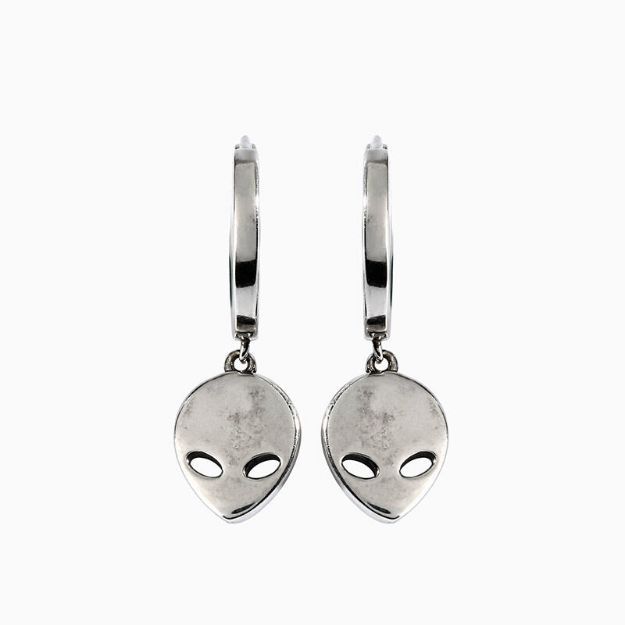 Bortwide "Cyber Alien" Sterling Silver Earrings