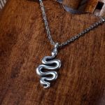 Bortwide "Black Mamba" Snake Sterling Silver Necklace