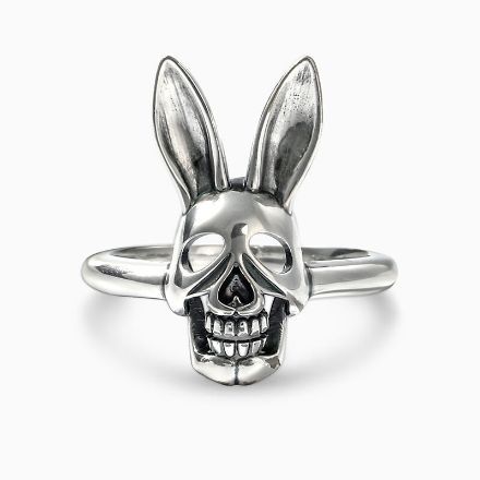 Bortwide "Baby Bunny" Skull Sterling Silver Ring